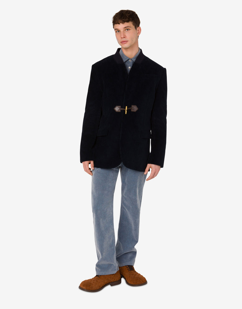 Veste en velours côtelé Bleu nuit Moschino 1