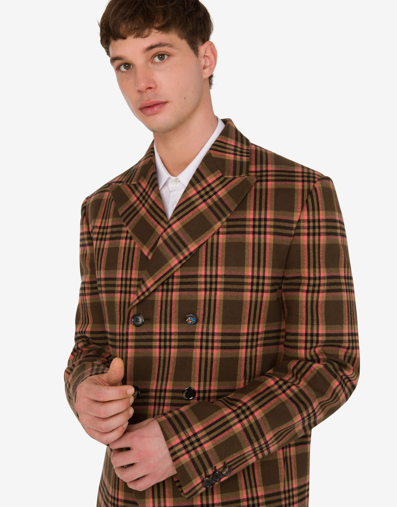Chaqueta de franela de algodón Marrón Moschino 3