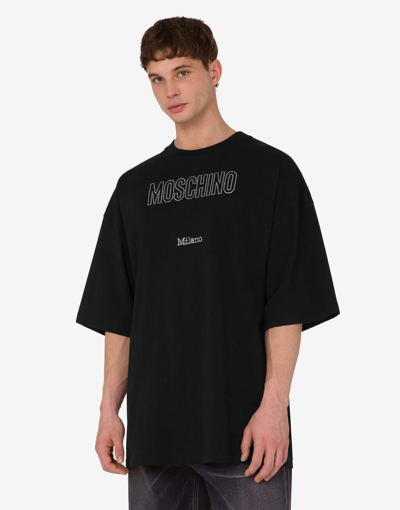 T-shirt en jersey organique décoré Noir Moschino 2
