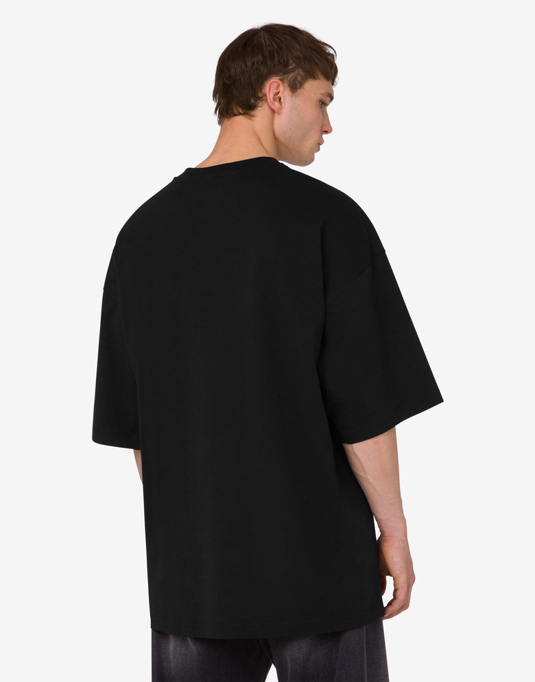 T-shirt en jersey organique décoré Noir Moschino 3