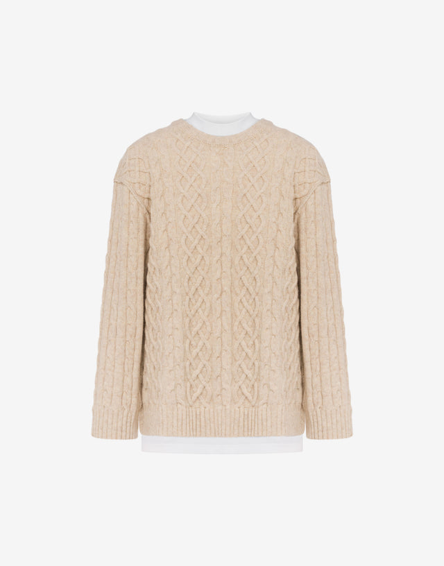 Pull en laine Shetland  Avorio Moschino 0