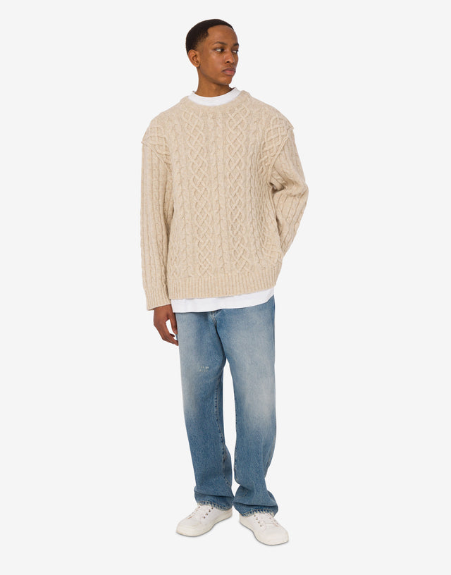 Pull en laine Shetland  Avorio Moschino 1