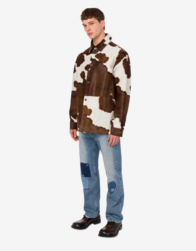 Giacca in cavallino Marrone Moschino 1