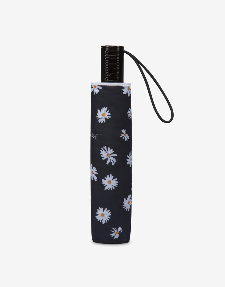 Openclose Allover Daisy Umbrella Black Moschino 2