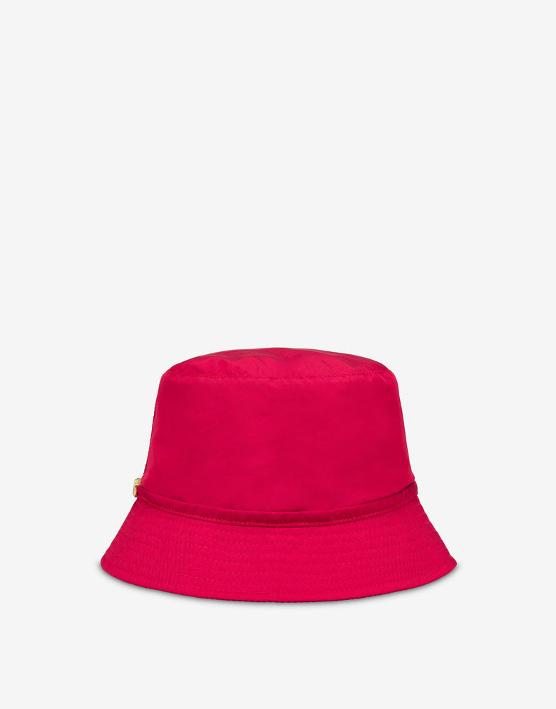 Lettering Logo Bucket hat Red Moschino 1