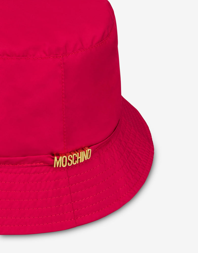 Lettering Logo Bucket hat Red Moschino 2