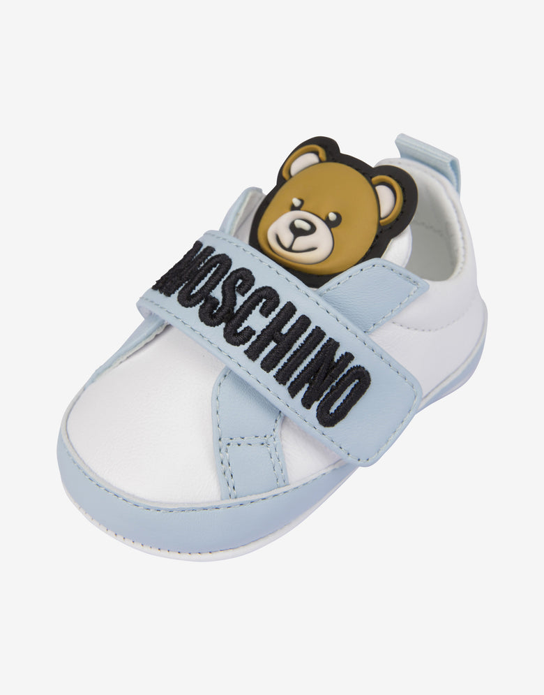 Teddy Patch Nappa leather sneakers White Moschino 3