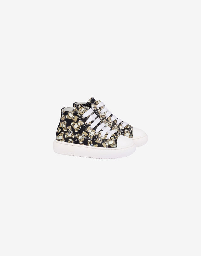 Zapatillas altas Moschino Teddy Bear de piel de becerro Negro Moschino 0