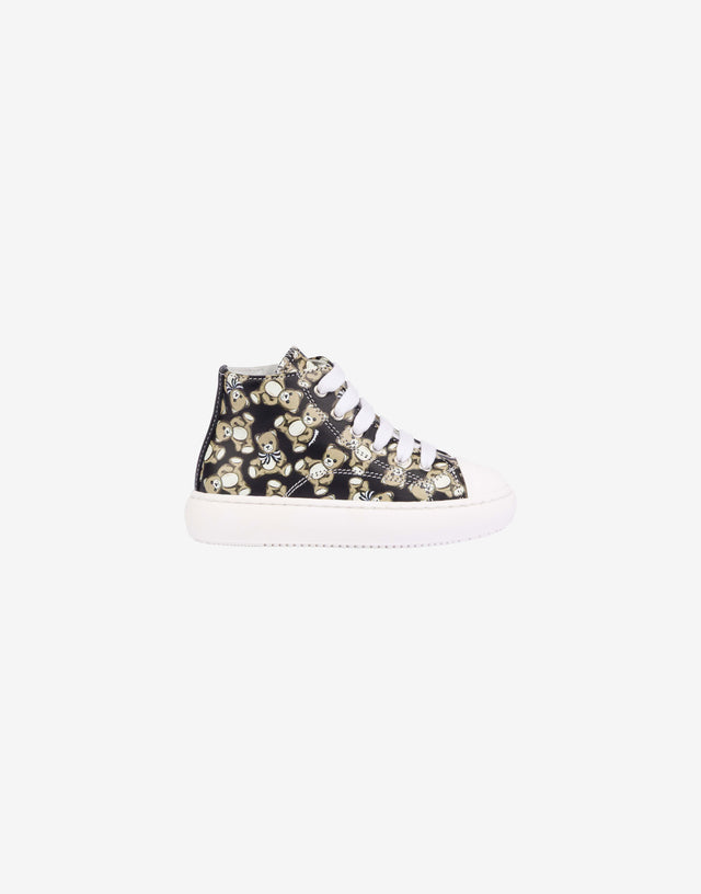 Zapatillas altas Moschino Teddy Bear de piel de becerro Negro Moschino 1
