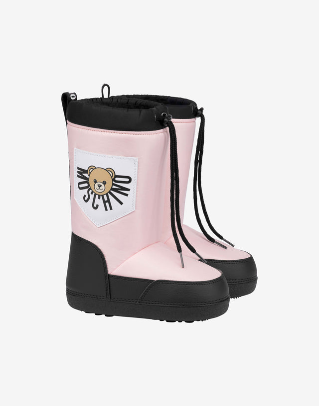 Botas de nieve Moschino Teddy Bear de nailon Pink Moschino 0
