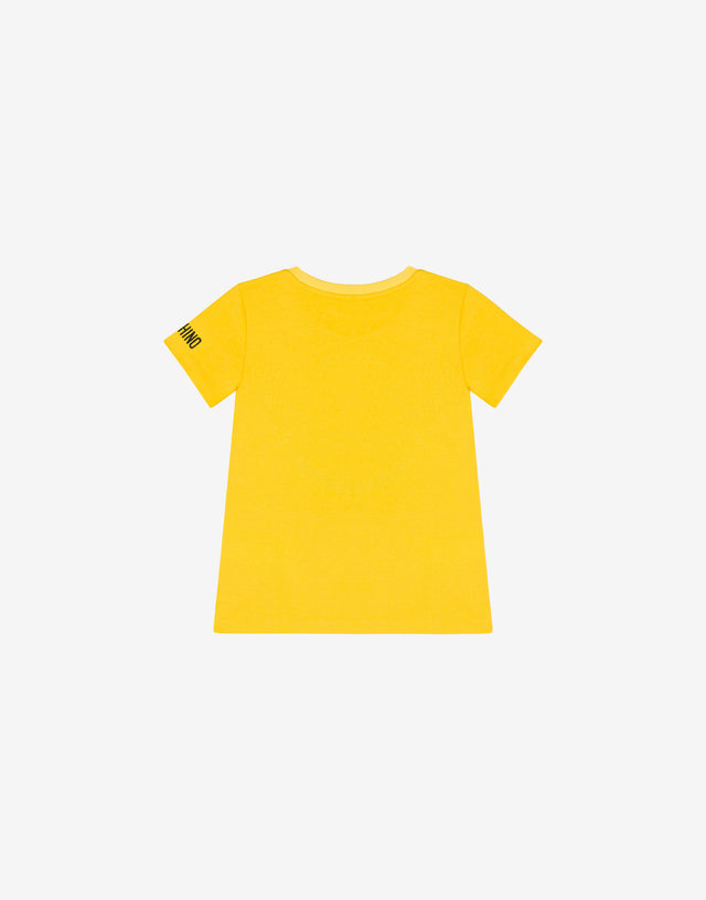 T-shirt in jersey Smiley® Embroidery Giallo Moschino 1