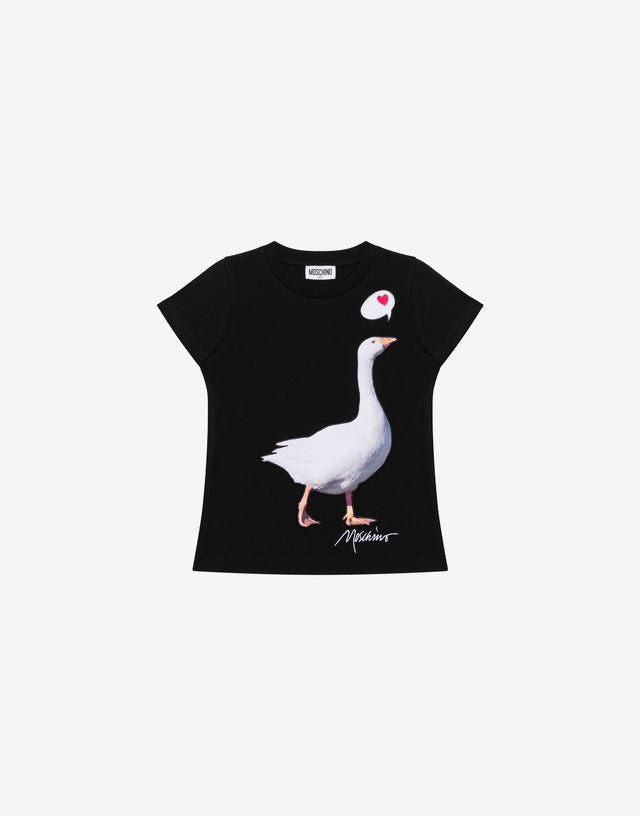 T-shirt in jersey Goose  Nero Moschino 0