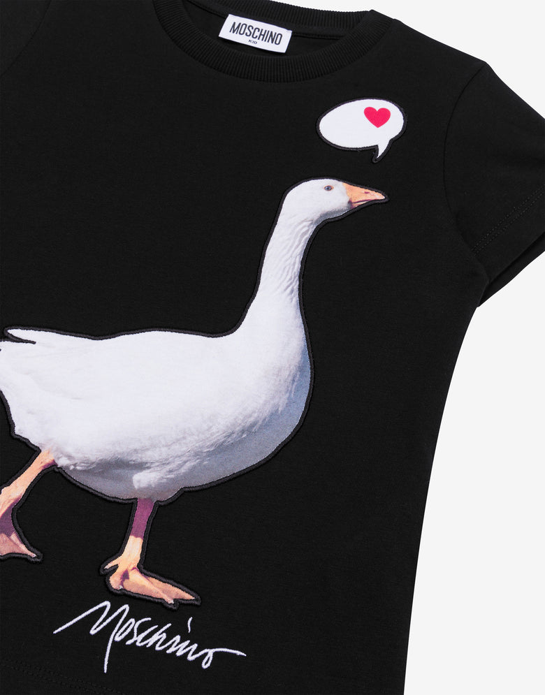 Jersey T-shirt Goose Black Moschino 2
