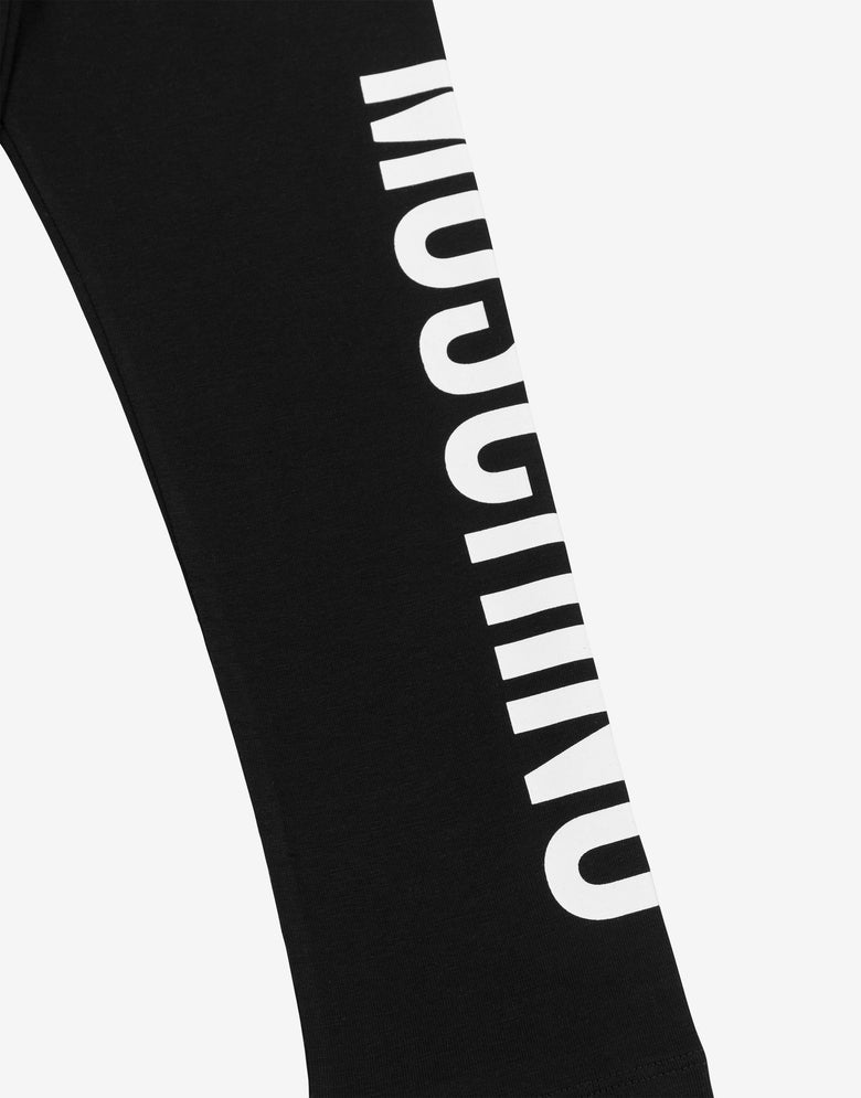 Logo Print jersey leggings Black Moschino 2