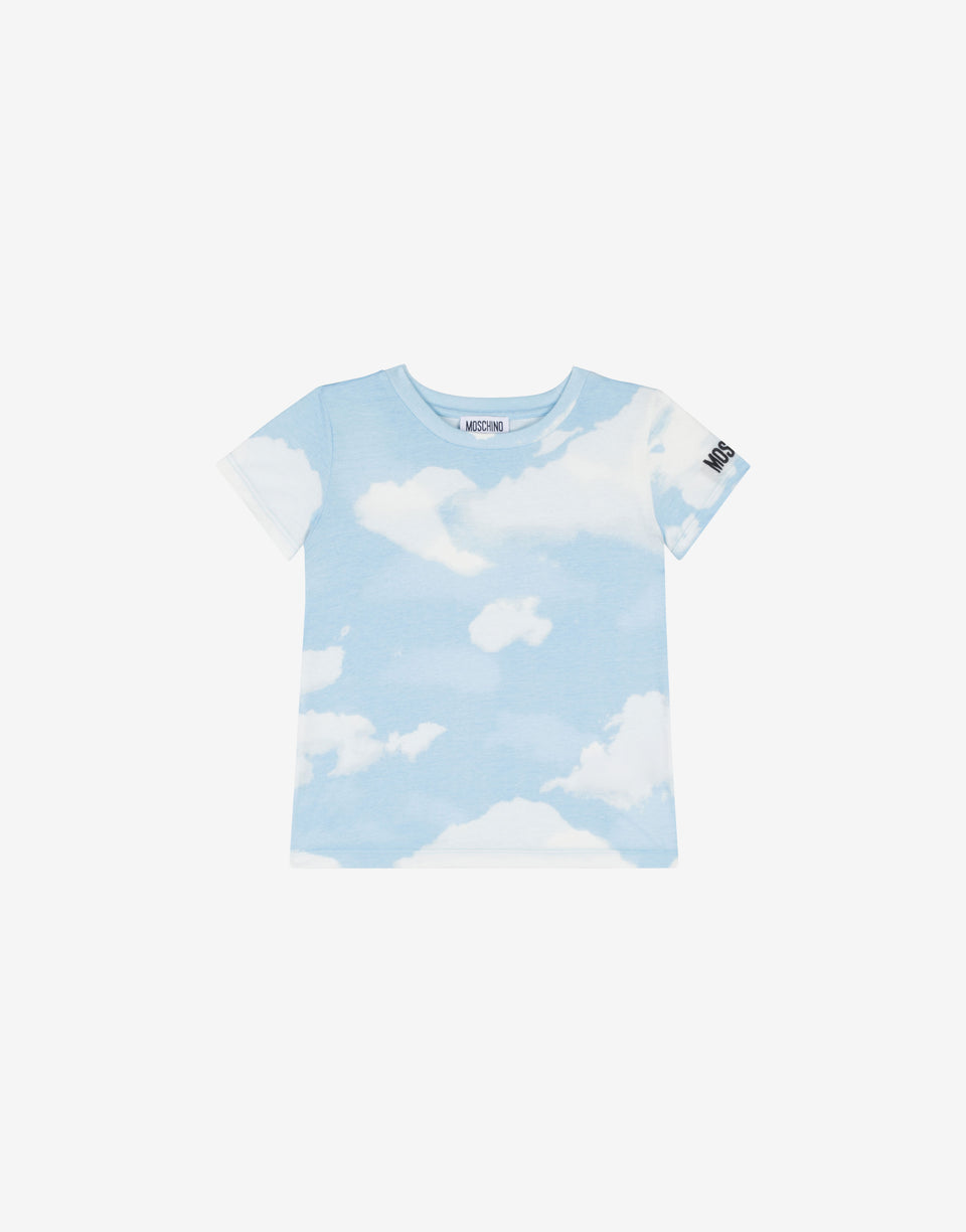 Allover Clouds jersey t-shirt Light blue Moschino 0