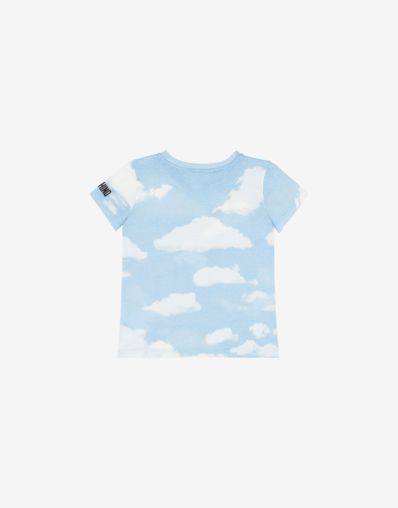 Allover Clouds jersey t-shirt Light blue Moschino 1