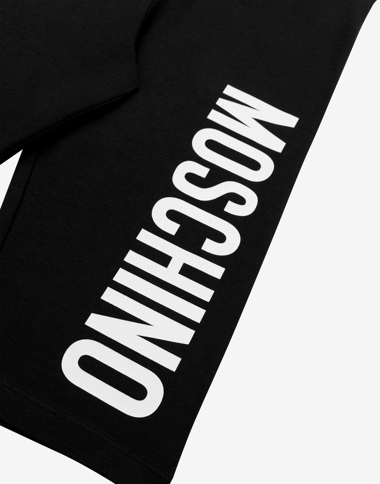 Logo Print jersey cycling shorts Black Moschino 2