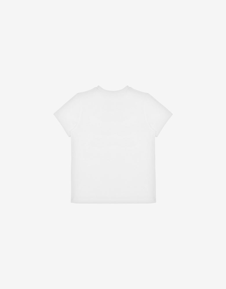 Logo Print jersey T-shirt White Moschino 1