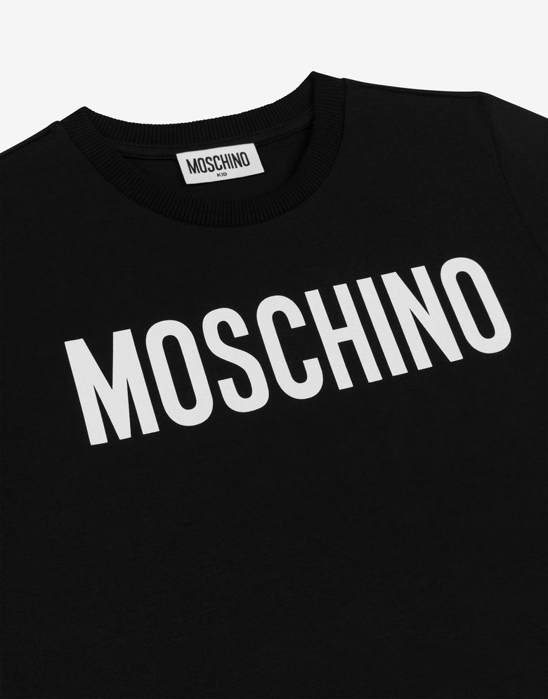 Logo Print jersey T-shirt Black Moschino 2