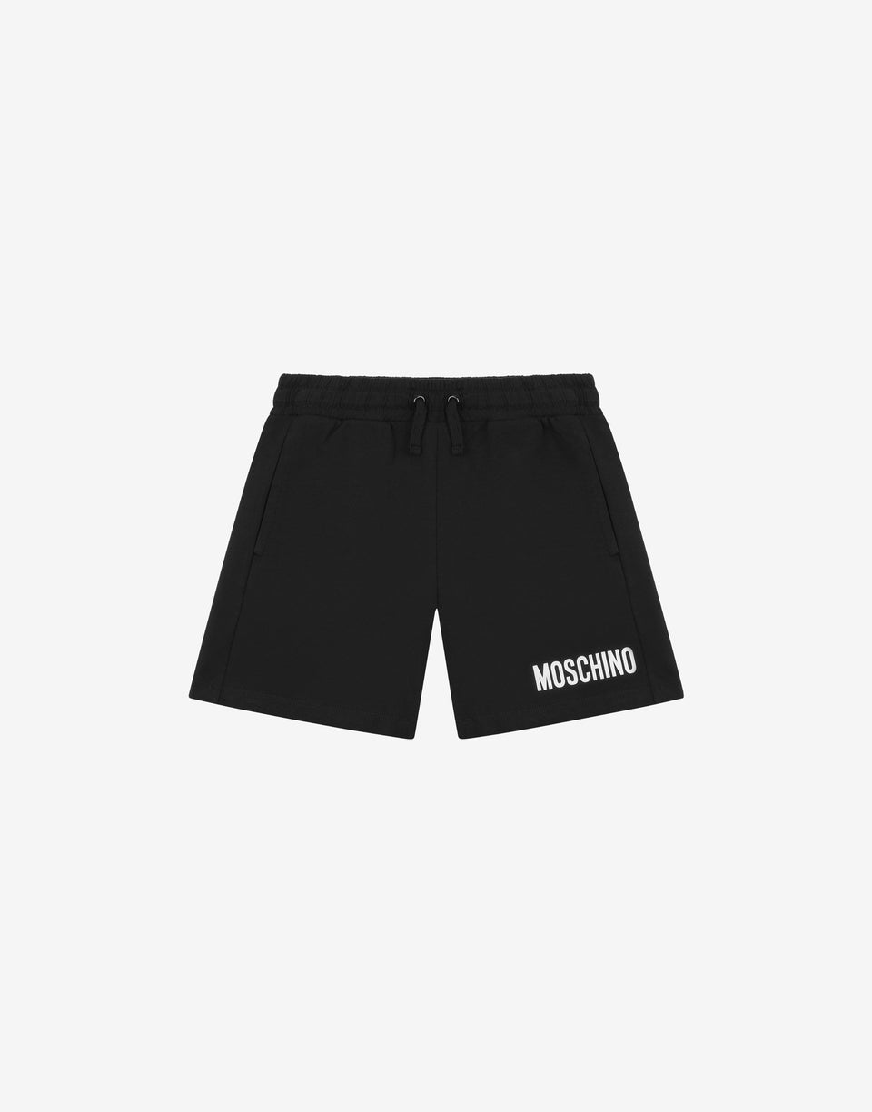 Logo Print jersey shorts Black Moschino 0