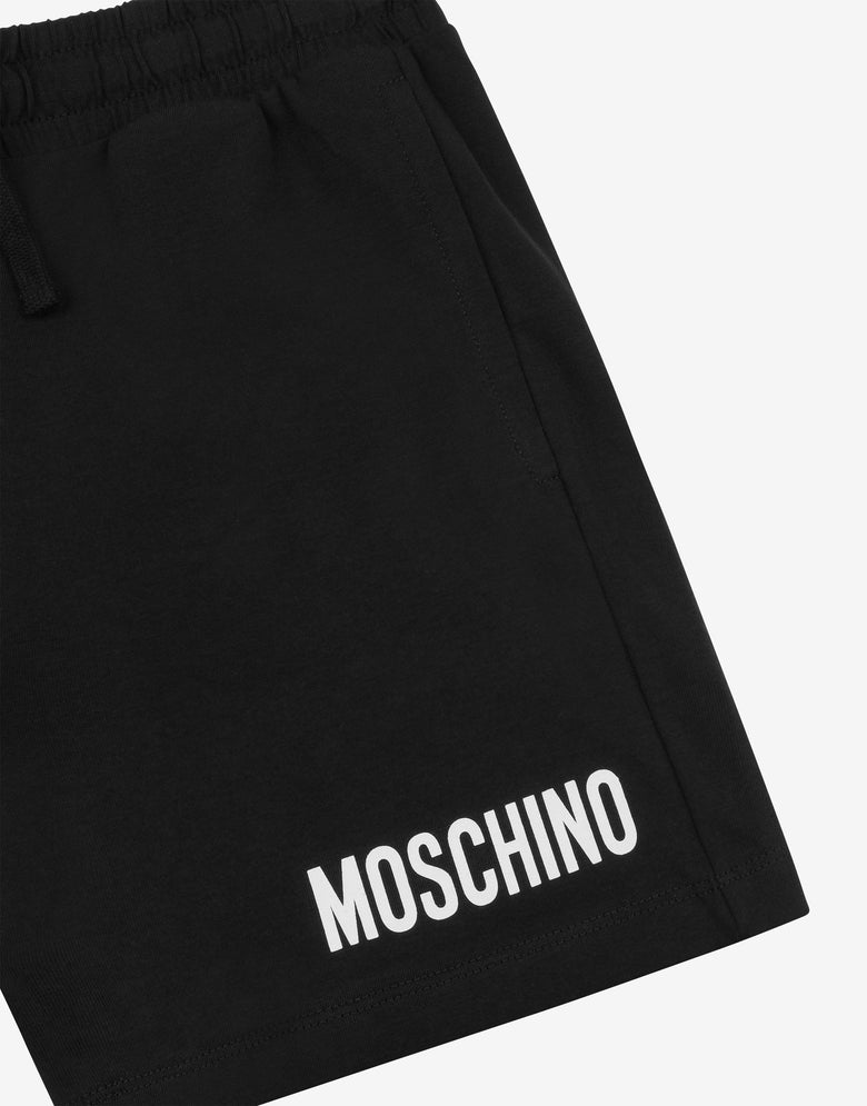 Logo Print jersey shorts Black Moschino 2