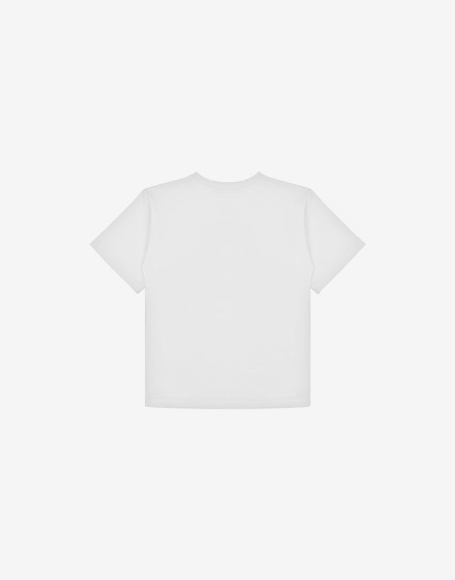 Maxi t-shirt in jersey di cotone Archive Bianco Moschino 1