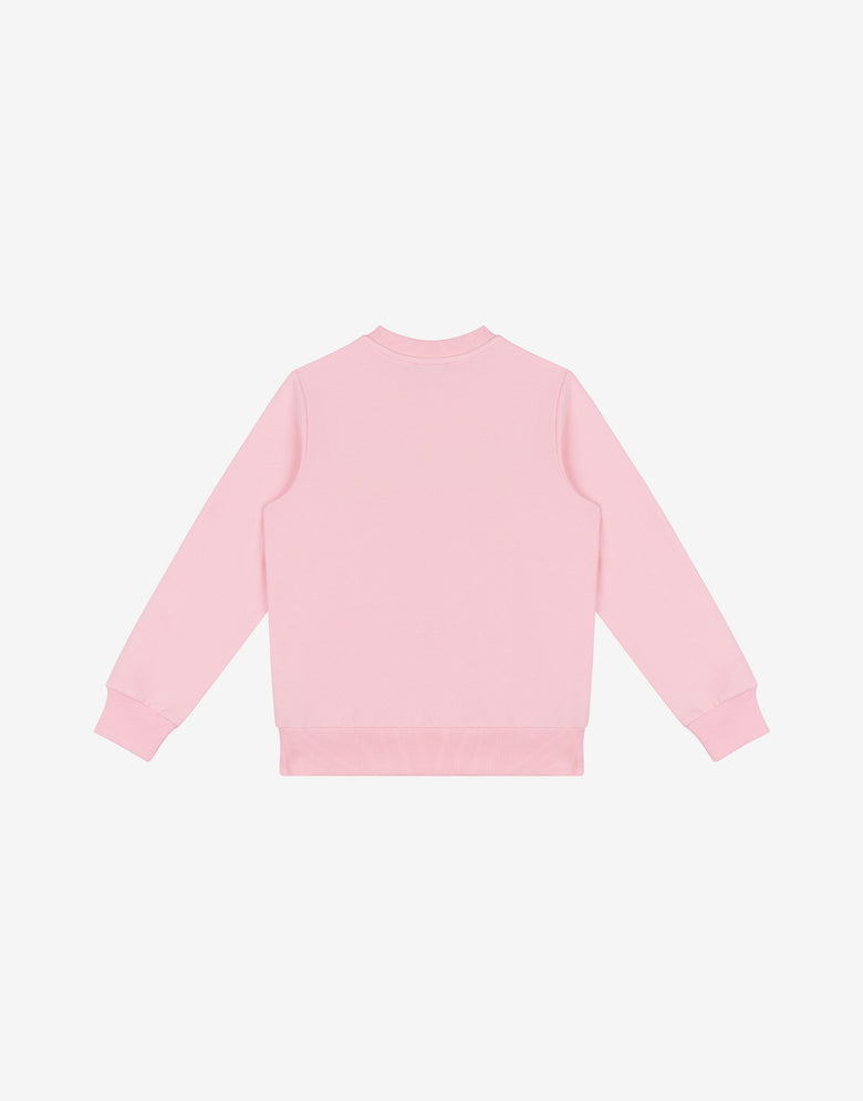 Logo cotton sweatshirt Confetti pink Moschino 1