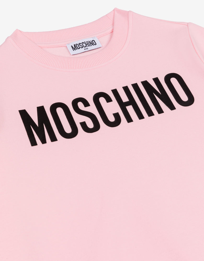 Logo cotton sweatshirt Confetti pink Moschino 2