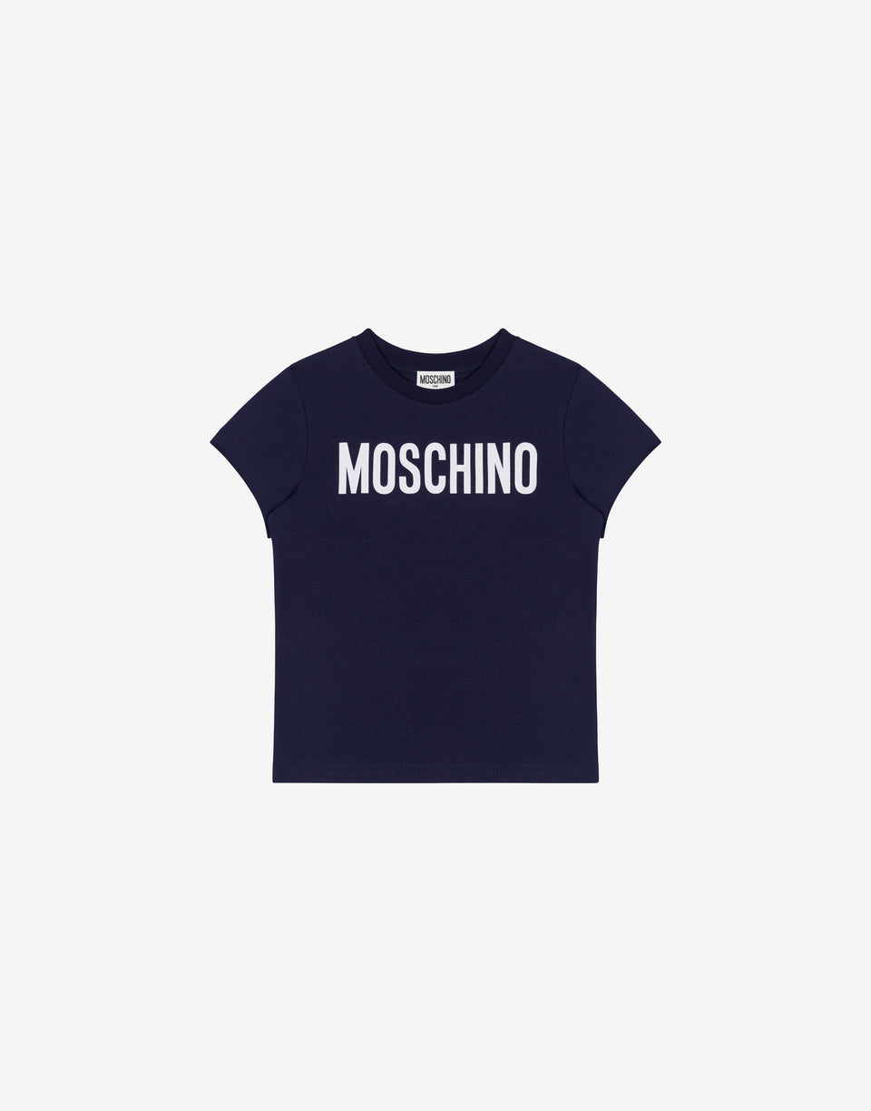 Jersey T-shirt Lettering Logo Dark blue Moschino 0