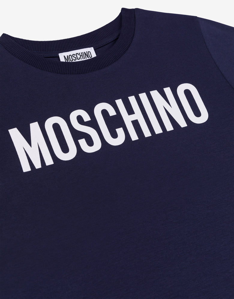 Jersey T-shirt Lettering Logo Dark blue Moschino 2