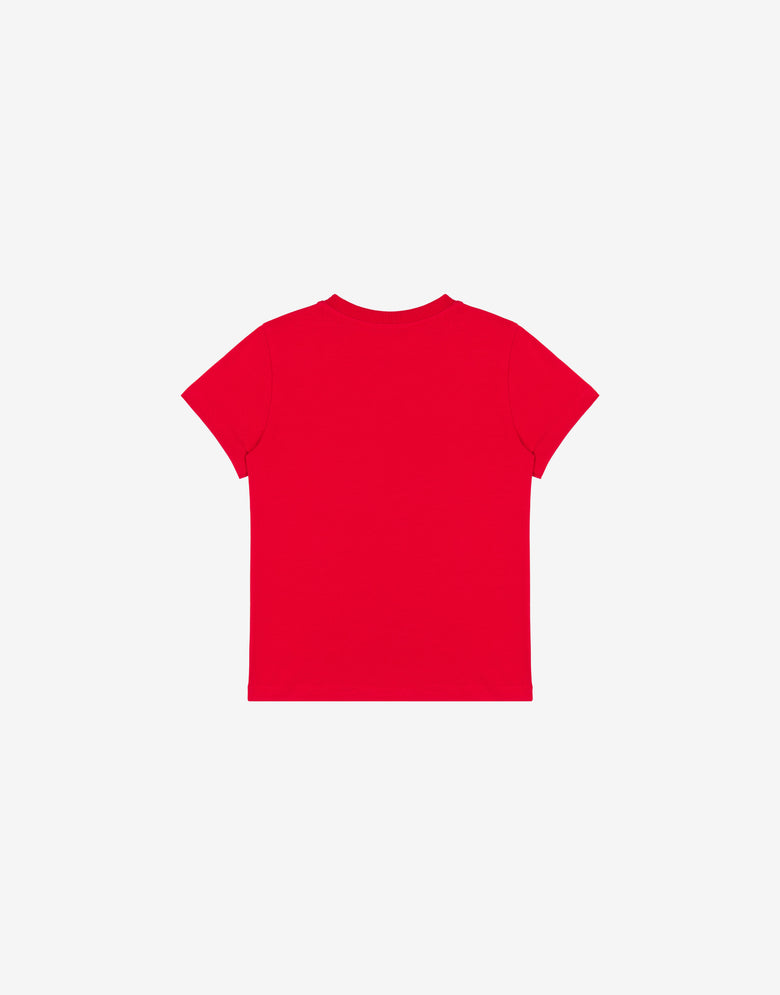 Jersey T-shirt Lettering Logo Red Moschino 1