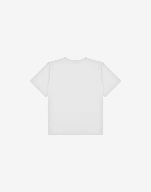 T-shirt in jersey di cotone Laurel Crown Bianco Moschino 1