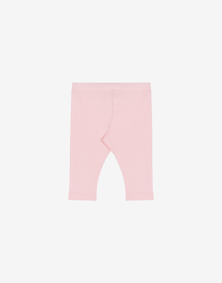 Jersey Leggings Logo Print Pink Moschino 1