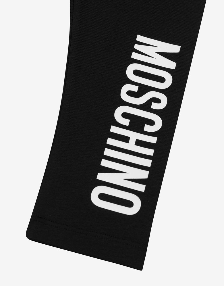 Jersey leggings with logo Black Moschino 2