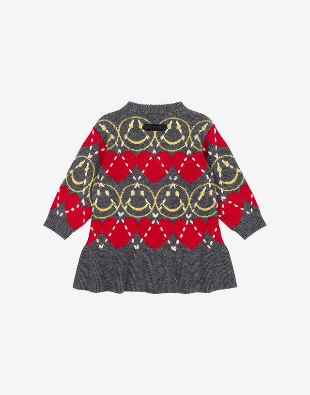 Abito in misto lana Smiley® Grigio Moschino 1