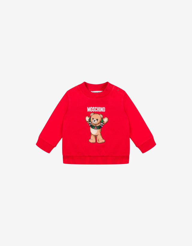 Felpa in cotone Moschino Teddy Bear Rosso Moschino 0