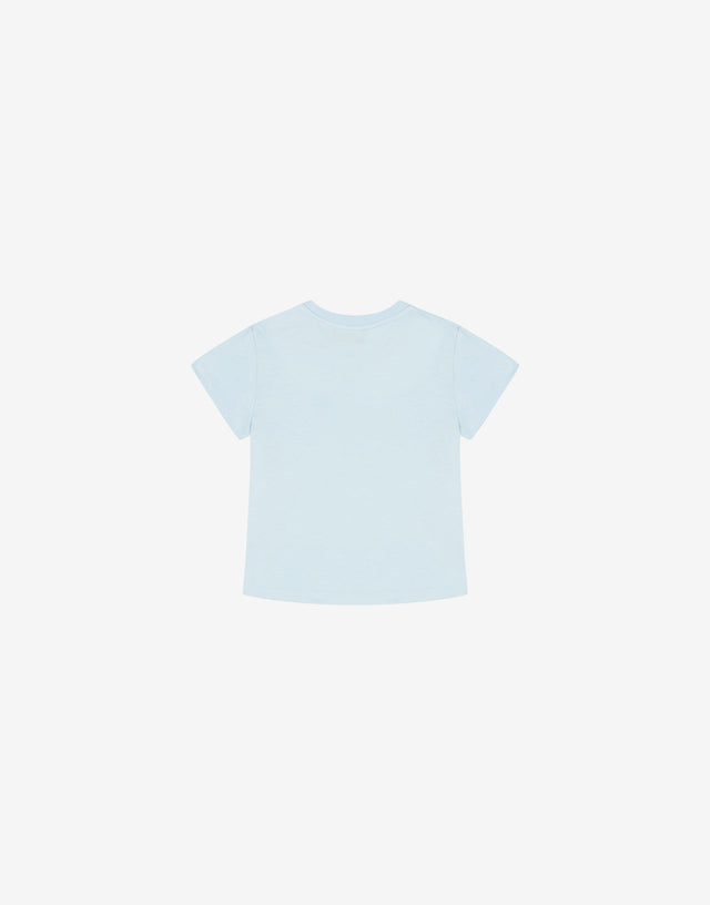 T-shirt in jersey di cotone Moschino Teddy Bear Azzurro Moschino 1