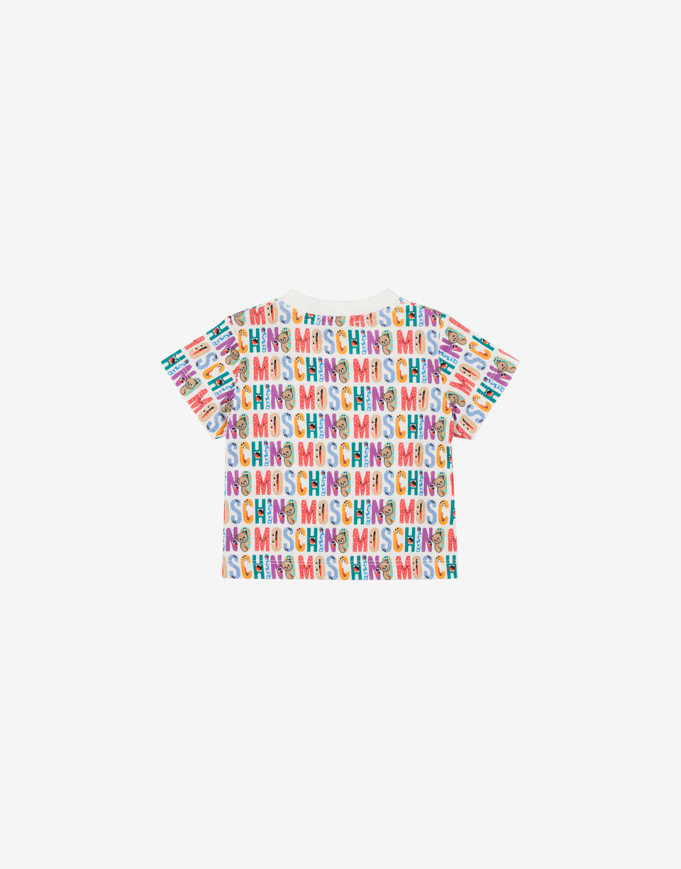 T-shirt in cotone stampata Multicolor Moschino 1