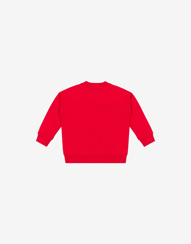 Sudadera de algodón Logo Print Rojo Moschino 1