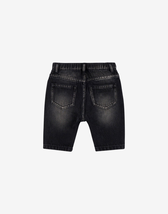 Pantalon en jean Noir Moschino 1