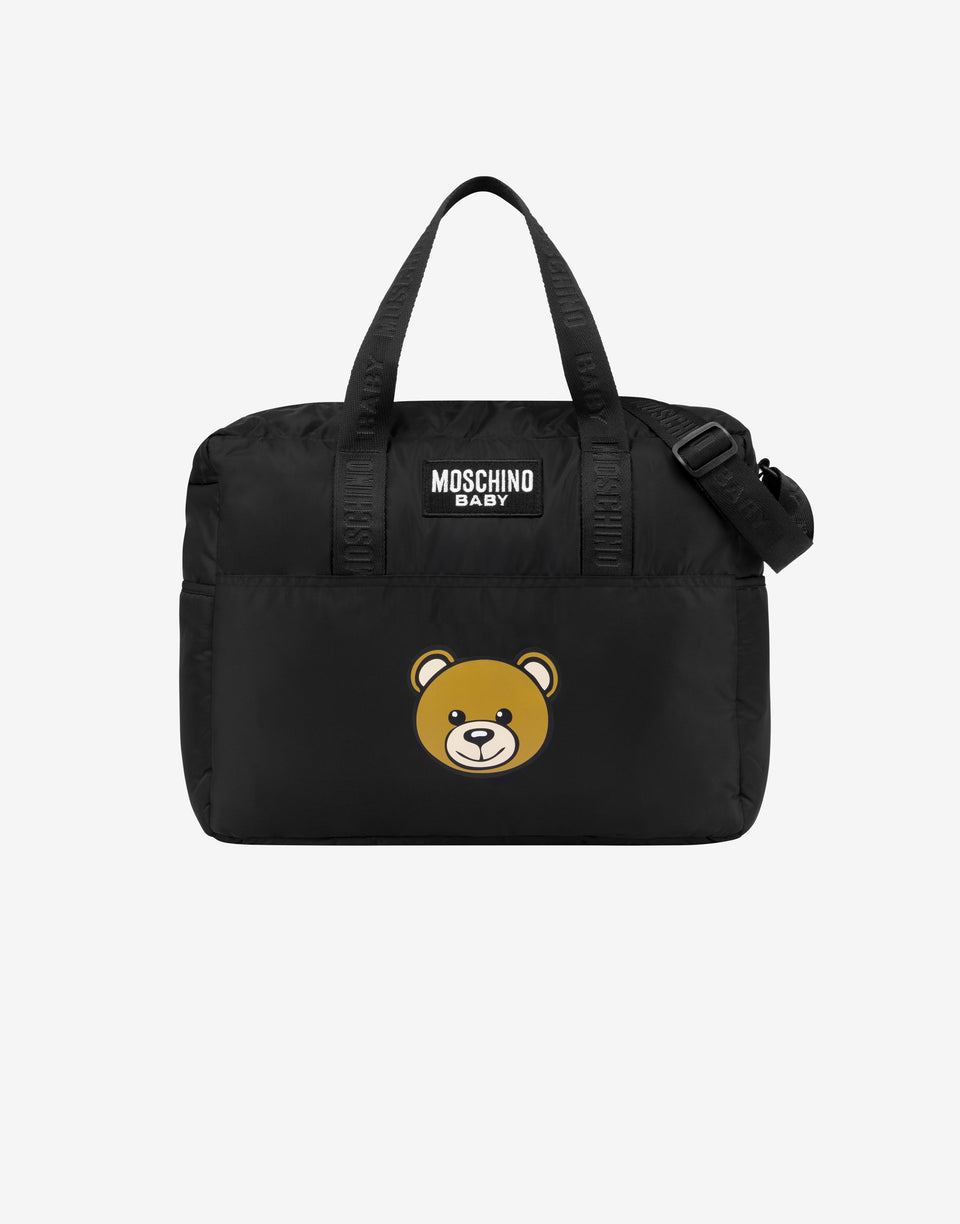Teddy Patch nylon mom bag Black Moschino 0