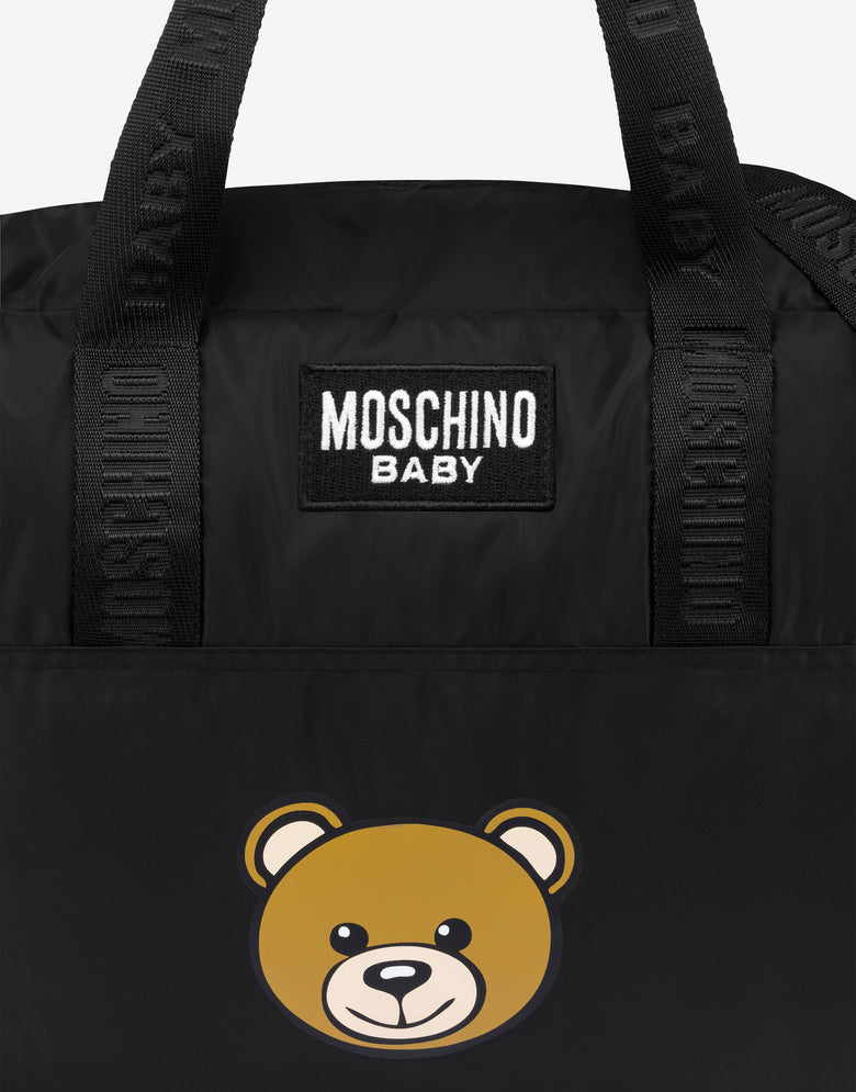 Teddy Patch nylon mom bag Black Moschino 2