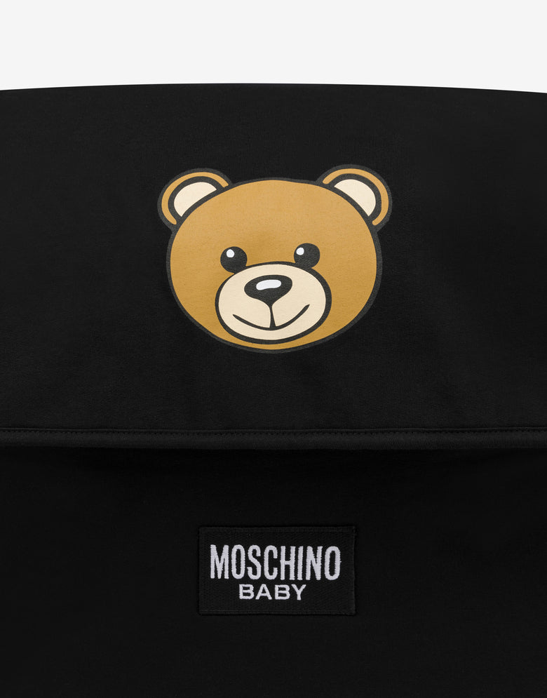 Mom Bag with Changing Mat Teddy Print Black Moschino 2