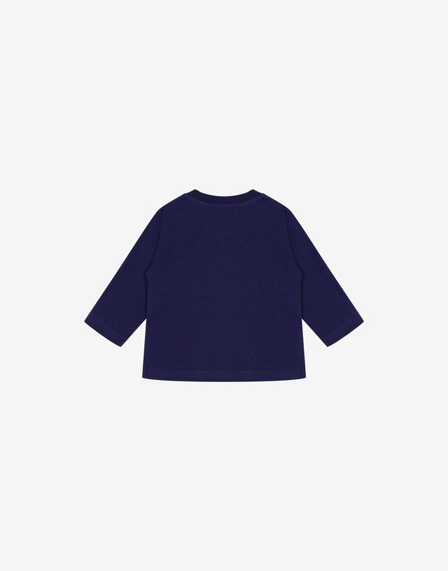 Maxi t-shirt in jersey di cotone Moschino Teddy Bear Blu Moschino 1