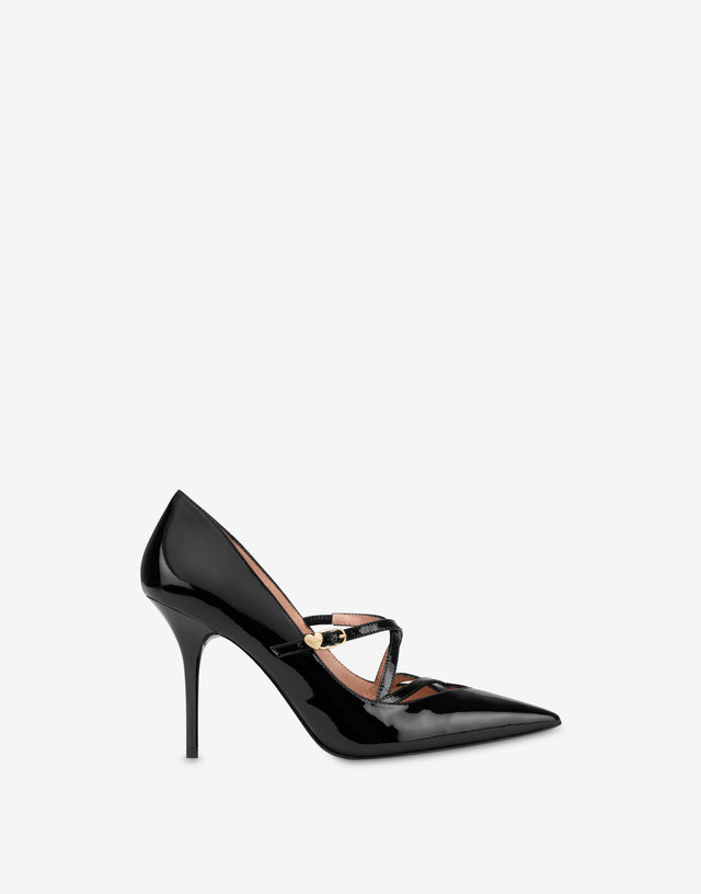 Bombas de charol Negro Love Moschino 1