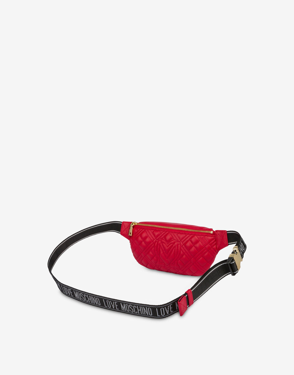 Sac banane New Shiny Quilted Rouge Love Moschino 1