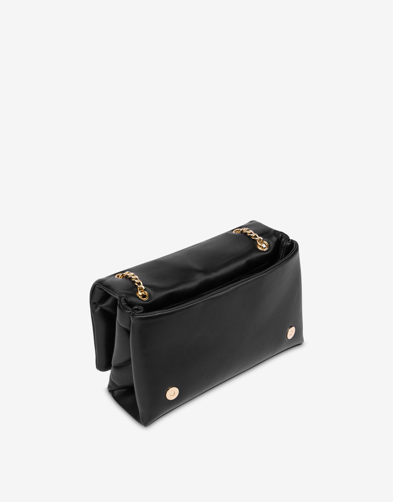Quilted shoulder bag Embossed Black Love Moschino 2
