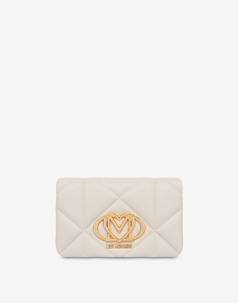 Quilted smart daily bag Embossed Ivory Love Moschino 0