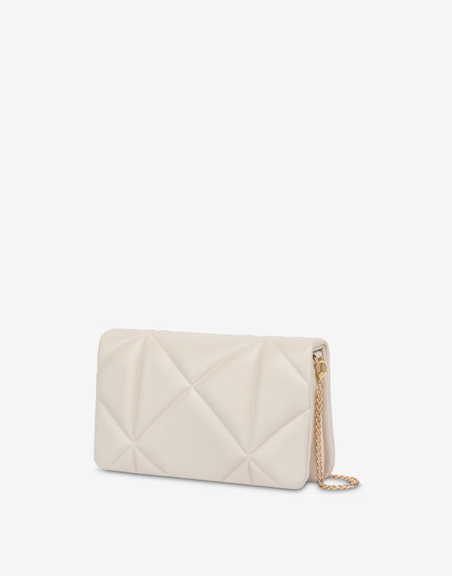 Quilted smart daily bag Embossed Ivory Love Moschino 1