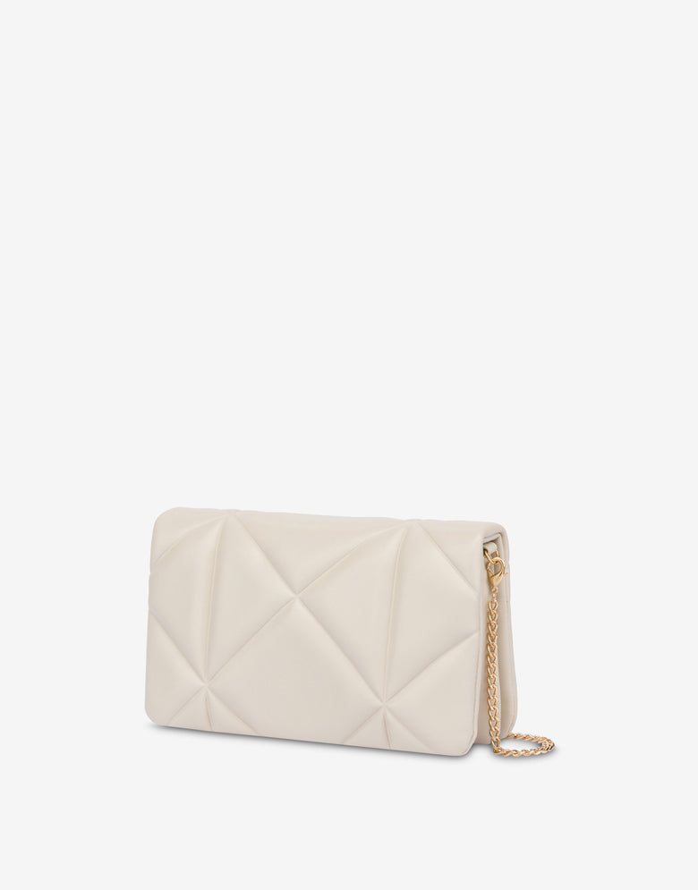Quilted smart daily bag Embossed Ivory Love Moschino 1
